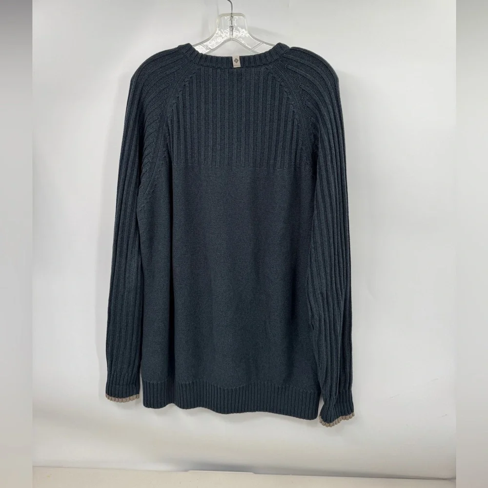 Columbia Sweater Mens XL Dark Blue Cotton Crew Neck Pullover Extra Large Thick